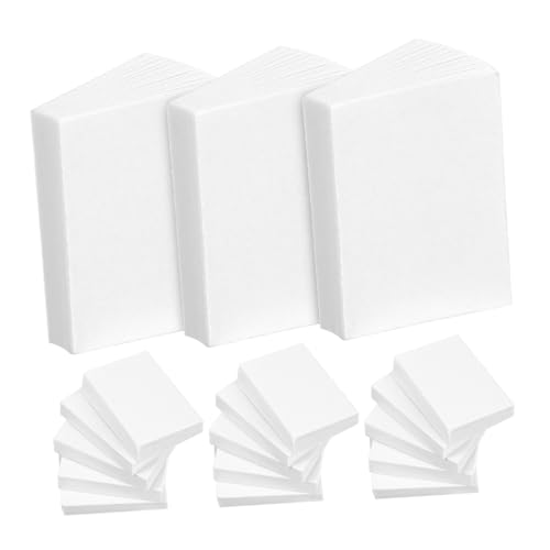 Mikikit 40 Stück Mini-buchspielzeug Puppe Bücherregal Mini Doll House Accessoires Leer Rollenspielzubehör Bücher Modell Klein Miniaturen Artikel Winzig Papier Weiß von Mikikit