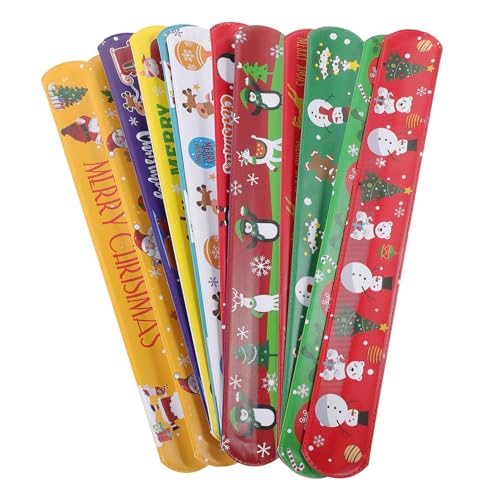 Mikikit 48 Stück Teiliges Weihnachts Schnapparmband mit Cartoon Motiven Wiederverwendbare PVC Slap Wristbands Leicht und Langlebig als Party und Weihnachtsfeier Mitgebsel Mikikit 48 Stück Teiliges Weihnachts Schnapparmband mit Cartoon Motiven Wiederverwendbare PVC Slap Wristbands Leicht und Langlebig als Party und Weihnachtsfeier Mitgebsel von Mikikit