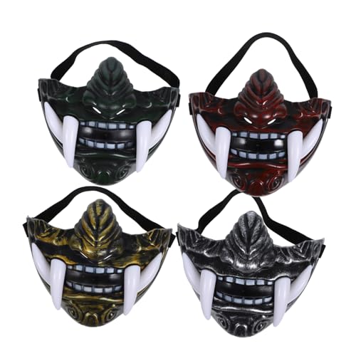 Mikikit 4Stücke Japanische Ghost Tush Maske Traditionelle Cosplay Requisite für Halloween und Themenpartys Exquisiter Handwerkskunst und Robustem Mikikit 4Stücke Japanische Ghost Tush Maske Traditionelle Cosplay Requisite für Halloween und Themenpartys Exquisiter Handwerkskunst und Robustem von Mikikit