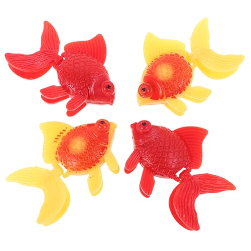 Mikikit 4Stücke Künstliche Goldfische Realistische Aquariendekoration aus Kunststoff Schwimmende Fischfiguren für Zen und Mikro Landschaften Leuchtende Farben Mikikit 4Stücke Künstliche Goldfische Realistische Aquariendekoration aus Kunststoff Schwimmende Fischfiguren für Zen und Mikro Landschaften Leuchtende Farben von Mikikit