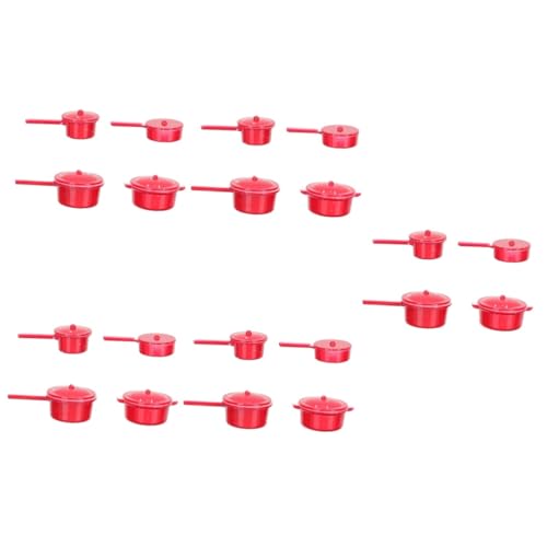 Mikikit 5 Sätze Miniatur Küchengeschirr Topfmodell Mini Hausdekor Mini Topfdekoration Haushaltstopf Puppenhauszubehör Miniatur Hausmöbel Kochspielset 4 Stücke * 5 von Mikikit