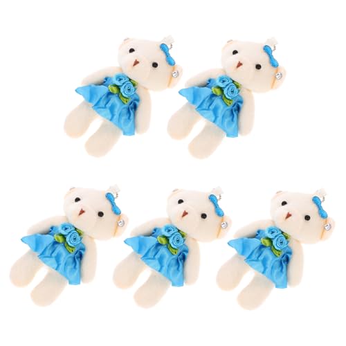 Mikikit 5 Stück Hochzeitsbär- tragbare Bärenfiguren Schlüsselanhänger Bärenanhänger Winziges Bärendekor Hängendes Mini-Bär- Haushaltszubehör Plüsch Blue Mikikit 5 Stück Hochzeitsbär- tragbare Bärenfiguren Schlüsselanhänger Bärenanhänger Winziges Bärendekor Hängendes Mini-Bär- Haushaltszubehör Plüsch Blue von Mikikit