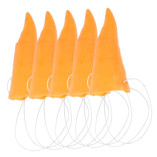 Mikikit 5 Stück Karottennase Winter-Accessoire Lange Nase Cosplay -Requisiten austauschbare Clown-Requisite Requisiten anziehen schneemann DIY zubehör Vinyl Orange Mikikit 5 Stück Karottennase Winter-Accessoire Lange Nase Cosplay -Requisiten austauschbare Clown-Requisite Requisiten anziehen schneemann DIY zubehör Vinyl Orange von Mikikit