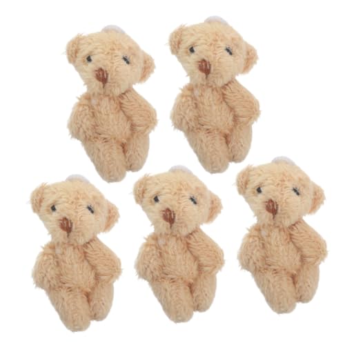Mikikit 5 Stück Mini Bär Plüsch Mini-Stoffbären Tierschlüsselketten ausgestopfter Bär Schlüsselanhänger Bär Partygeschenke tragen Miniatur-Kuscheltiere Taschenbär Khaki Mikikit 5 Stück Mini Bär Plüsch Mini-Stoffbären Tierschlüsselketten ausgestopfter Bär Schlüsselanhänger Bär Partygeschenke tragen Miniatur-Kuscheltiere Taschenbär Khaki von Mikikit