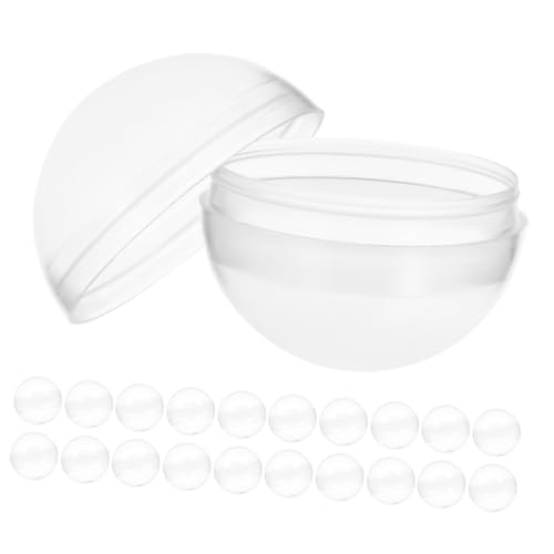 Mikikit 50 Stück Gacha-Schale Befüllbare Kapselbällchen Kapseln Für Spielzeugautomaten Behälter Für Kapseln Simulationsschalen Muscheln Zum Basteln Preisball-kapseln Plastik Transparent von Mikikit