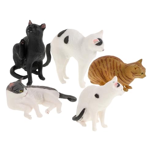 Mikikit 5Stücke Realistische Katzenfiguren Kätzchen Modelle aus Pädagogisches für Farbenfrohe Dekoration und Lernspielzeug für Jungen Mikikit 5Stücke Realistische Katzenfiguren Kätzchen Modelle aus Pädagogisches für Farbenfrohe Dekoration und Lernspielzeug für Jungen von Mikikit