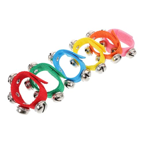 Mikikit 6 Stück Kleines Handgelenk-Glockenspielzeug für handgehaltene Glocke Kleinkind Glocken Glockenarmband Handgelenkglocken für Babyglocken Stoff Mikikit 6 Stück Kleines Handgelenk-Glockenspielzeug für handgehaltene Glocke Kleinkind Glocken Glockenarmband Handgelenkglocken für Babyglocken Stoff von Mikikit