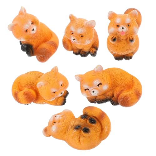 Mikikit 6 Stück Rote Panda-Puppe Rote Panda-Figur Tierstatue Miniaturen Realistisches Tierdekor Pandas Tragen Mini-roter Panda Klein Winzig Miniaturtier Tierfiguren Harz Mikikit 6 Stück Rote Panda-Puppe Rote Panda-Figur Tierstatue Miniaturen Realistisches Tierdekor Pandas Tragen Mini-roter Panda Klein Winzig Miniaturtier Tierfiguren Harz von Mikikit