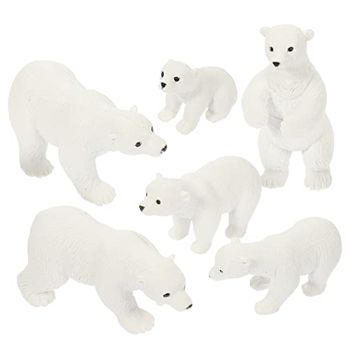 Mikikit 6 Stück Teiliges Miniatur Weißer Eisbär Figuren aus Langlebigem Harz Realistische Dekoration für Garten Schreibtisch Puppenhaus und Leicht für Innen und Außenbereiche Mikikit 6 Stück Teiliges Miniatur Weißer Eisbär Figuren aus Langlebigem Harz Realistische Dekoration für Garten Schreibtisch Puppenhaus und Leicht für Innen und Außenbereiche von Mikikit