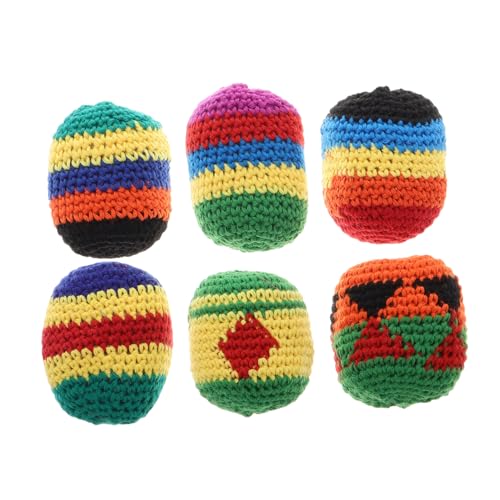 Mikikit 6Stücke Handgefertigte Jonglierbälle Gehäkelte Sitzsäcke Weiche und Langlebige Strickbälle für Kreative Ballspiele und Frühkindliche Mikikit 6Stücke Handgefertigte Jonglierbälle Gehäkelte Sitzsäcke Weiche und Langlebige Strickbälle für Kreative Ballspiele und Frühkindliche von Mikikit