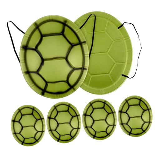 Mikikit 6Stücke Schildkrötenpanzer Dekorationen für Halloween und Cosplay Leichte Ornamente für Partys Realistische Designs Wiederverwendbar und Vielseitig Einsetzbar von Mikikit