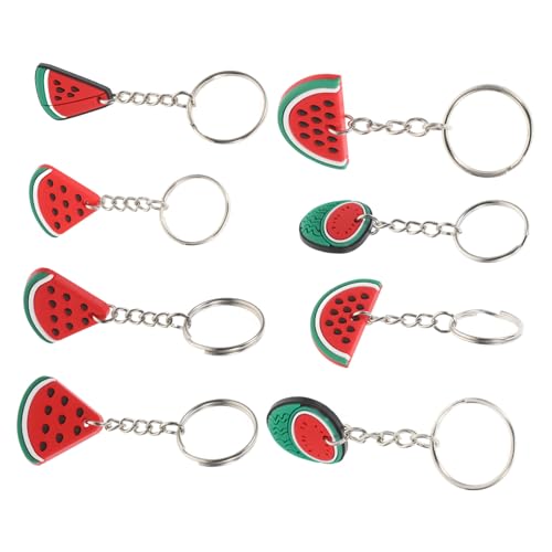 Mikikit 8 Stück PVC Watermelon Schlüsselbund Wassermelonen-Anhänger Schlüsselanhänger bezaubert Masse Frucht-Schlüsselanhänger Schlüsselbund -Partygunst Mikikit 8 Stück PVC Watermelon Schlüsselbund Wassermelonen-Anhänger Schlüsselanhänger bezaubert Masse Frucht-Schlüsselanhänger Schlüsselbund -Partygunst von Mikikit