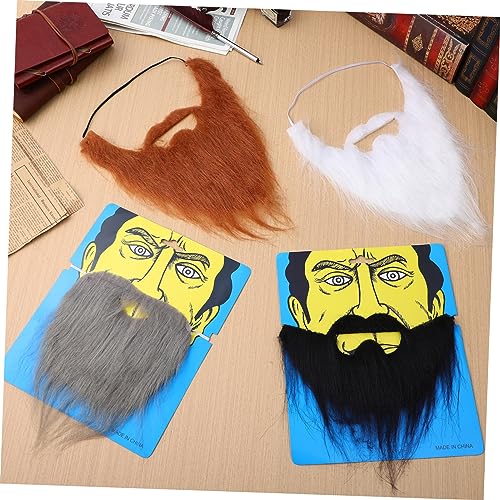 Mikikit 8 Stück Teiliges Halloween Fake Realistischer Langlebiger Polyester Schnurrbart und in Farben Bequemes Tragen mit Elastischem Band für Karneval Cosplay und Fasching Erwachsene von Mikikit