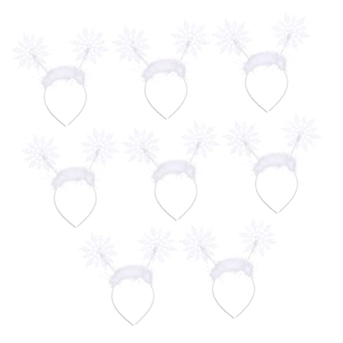 Mikikit 8 Stück Teiliges Weihnachts Haarreif mit Langlebigen Verschleißfesten Schneeflocken Festlicher Haarschmuck für Xmas Partys und Cosplay Weiße Kopfbedeckung für Festliche und Mikikit 8 Stück Teiliges Weihnachts Haarreif mit Langlebigen Verschleißfesten Schneeflocken Festlicher Haarschmuck für Xmas Partys und Cosplay Weiße Kopfbedeckung für Festliche und von Mikikit