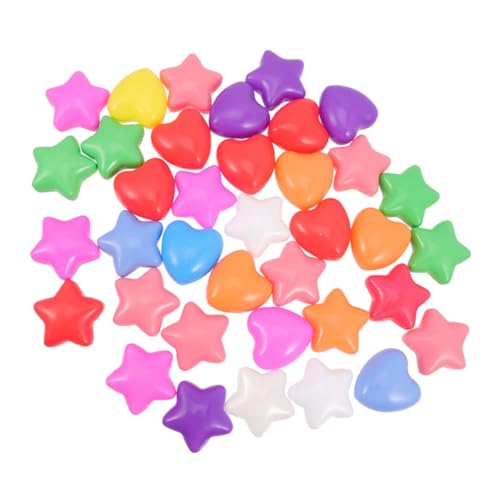 Mikikit 80Stücke Ozeanbälle Stern und Herzförmig für Spielplätze und Partys und Robust und Platzsparend Pädagogisch von Mikikit