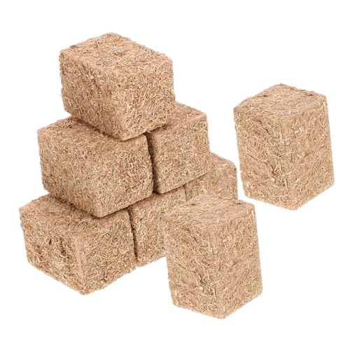 Mikikit 8Stücke Heuhaufen Mini Simulation Heuhaufen Ornament für Puppenhaus und Garten Quadratische Form für Kreative Szenendekoration Mikikit 8Stücke Heuhaufen Mini Simulation Heuhaufen Ornament für Puppenhaus und Garten Quadratische Form für Kreative Szenendekoration von Mikikit