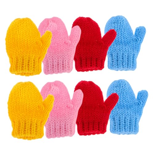 Mikikit 8Stücke Mini Strickhandschuhe für Puppen Teiliges und Vielseitiges Puppenzubehör für Kreative DIY Projekte Ergänzung für Puppenoutfits Mikikit 8Stücke Mini Strickhandschuhe für Puppen Teiliges und Vielseitiges Puppenzubehör für Kreative DIY Projekte Ergänzung für Puppenoutfits von Mikikit