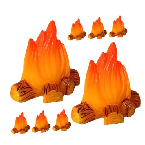Mikikit 8Stücke Modelle Teiliges Realistische Resin Dekoration für Garten und Puppenhaus Künstliches Feuer für Kreative Hochwertige Mikikit 8Stücke Modelle Teiliges Realistische Resin Dekoration für Garten und Puppenhaus Künstliches Feuer für Kreative Hochwertige von Mikikit