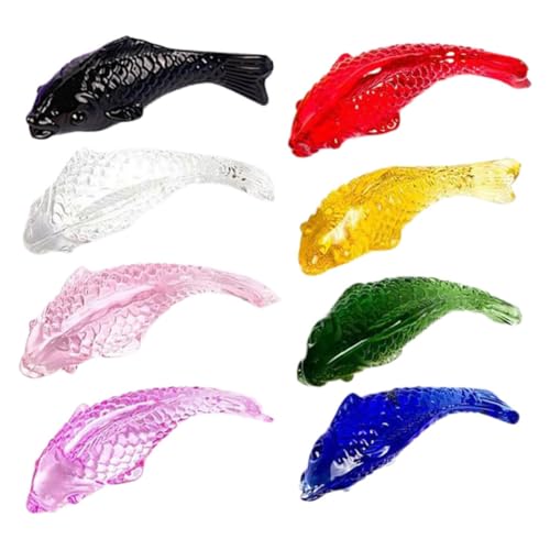 Mikikit 8Stücke Teiliges Kristallfisch Dekorationsset Farbenfrohe Fischstatuen für Schreibtisch und Heimdekoration Kompakt und Perfektes für Freunde Mikikit 8Stücke Teiliges Kristallfisch Dekorationsset Farbenfrohe Fischstatuen für Schreibtisch und Heimdekoration Kompakt und Perfektes für Freunde von Mikikit