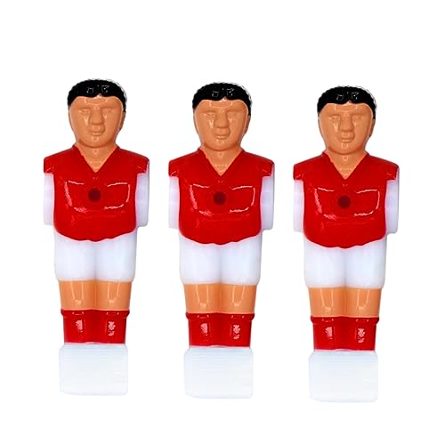 Mikikit 9 Stück Fußballspieler Tischplatte Foosball Party Jungs Maschine Ersatz Herrenspieler Teile Männer Zubehör Zahlen Rot von Mikikit