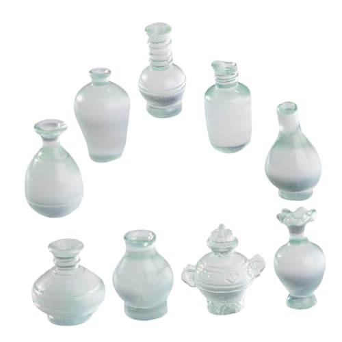 Mikikit 9Stücke Blumenflaschen Dekoration Porzellanvasen für Puppenhäuser Mikrolandschaft Ornamente Kreative Tischdeko Gemischte für Vielfältige Anwendungen Mikikit 9Stücke Blumenflaschen Dekoration Porzellanvasen für Puppenhäuser Mikrolandschaft Ornamente Kreative Tischdeko Gemischte für Vielfältige Anwendungen von Mikikit