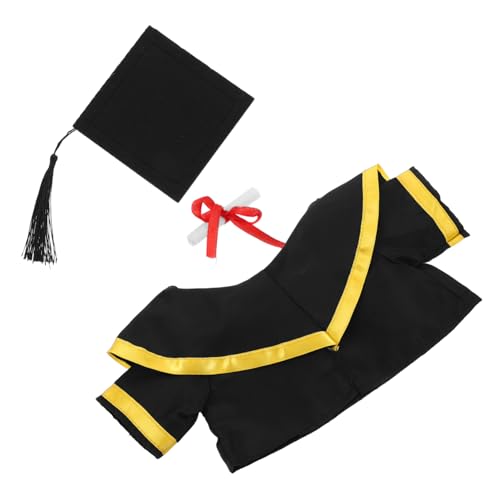 Mikikit Abschlussbär-Outfit Bären-Abschlussschal Stofftier-Abschlusskappe Abschlussoutfit für Stofftiere Abschlussbärenkleidung Puppenkleidung für Jungen Abschlussbärentuch Papier Schwarz Mikikit Abschlussbär-Outfit Bären-Abschlussschal Stofftier-Abschlusskappe Abschlussoutfit für Stofftiere Abschlussbärenkleidung Puppenkleidung für Jungen Abschlussbärentuch Papier Schwarz von Mikikit