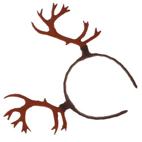 Mikikit Antler Haarband für Stilvolles Geweih Stirnband aus Langlebigem Harz für Halloween und Weihnachtsfeiern Vielseitiges Accessoire von Mikikit