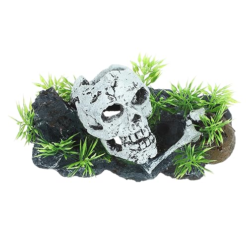 Mikikit Aquarium Schädel Kopf Statue Kreative Dekoration für Aquarien Halloween Ornament aus Sicheres Langlebiges Design für Fisch Tanks für Mittlere Mikikit Aquarium Schädel Kopf Statue Kreative Dekoration für Aquarien Halloween Ornament aus Sicheres Langlebiges Design für Fisch Tanks für Mittlere von Mikikit