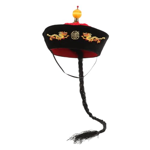 Mikikit Asiatischer Kaiserhut mit Zöpfen Traditioneller Chinesischer Cosplay Hut Leichtem Material für Männer Dekorativer Hut für Themenpartys und Auftritte Mikikit Asiatischer Kaiserhut mit Zöpfen Traditioneller Chinesischer Cosplay Hut Leichtem Material für Männer Dekorativer Hut für Themenpartys und Auftritte von Mikikit