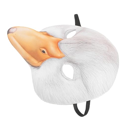 Mikikit Cosplay Maske für Frauen Lustige Karnevalsmaske Weißes Design für Geburtstagsfeiern Kostümpartys Leicht von Mikikit