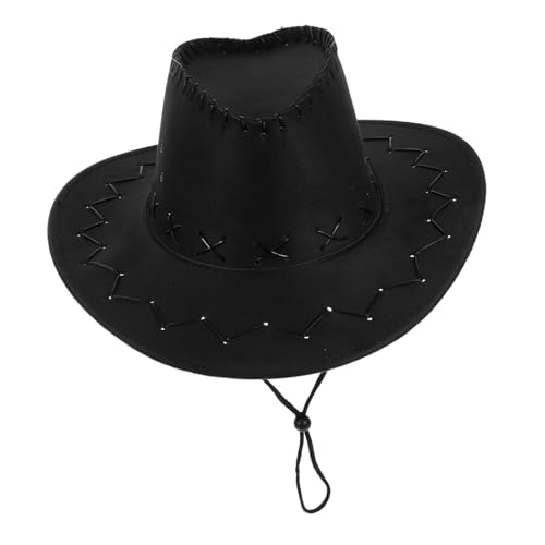 Mikikit Cowboyhut für Cowgirl-Hut für Westernhut für kleiner Cowboyhut Cowboyhüte für Mädchen-Cowgirl-Hut Cowboyhut für Jungen Polyester Schwarz Mikikit Cowboyhut für Cowgirl-Hut für Westernhut für kleiner Cowboyhut Cowboyhüte für Mädchen-Cowgirl-Hut Cowboyhut für Jungen Polyester Schwarz von Mikikit