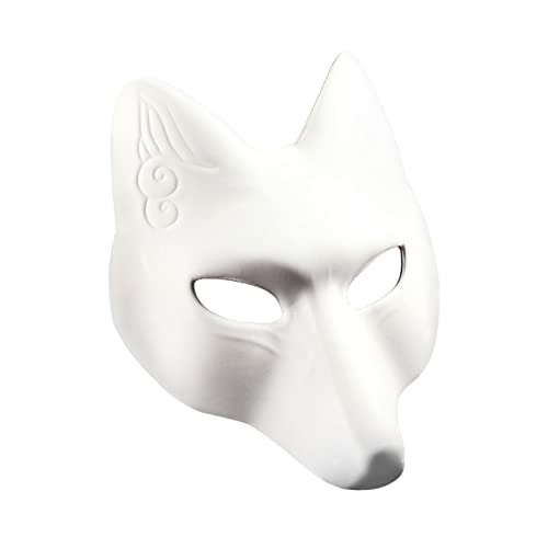 Mikikit DIY Halloween Maske Weiße Cosplay Maske für Einfache Unbemalte Tiermaske für Kreative Gestaltung für Kostümpartys Malklassen und Besondere Anlässe Mikikit DIY Halloween Maske Weiße Cosplay Maske für Einfache Unbemalte Tiermaske für Kreative Gestaltung für Kostümpartys Malklassen und Besondere Anlässe von Mikikit