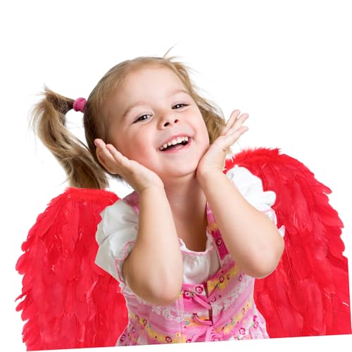 Mikikit Engelsflügel Federflügel Kostüm Requisite Rote Plume Flügel für Erwachsene Bühnenperformance Cosplay Party Faschingsflügel Weihnachten Karneval Mikikit Engelsflügel Federflügel Kostüm Requisite Rote Plume Flügel für Erwachsene Bühnenperformance Cosplay Party Faschingsflügel Weihnachten Karneval von Mikikit