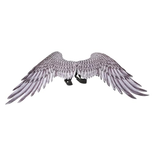 Mikikit Engelsflügel Kostüm Requisite für Halloween Bühnenaufführungen Schwarze Engelsflügel mit Feiner Verarbeitung für Bezaubernde Auftritte Cosplay Events von Mikikit