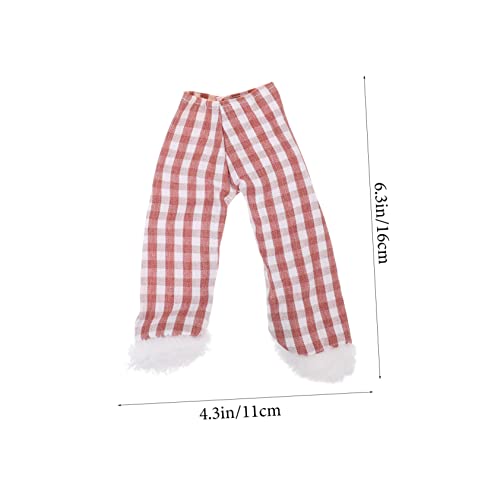 Mikikit Ersatzkleid Puppen Abnehmbare Waschbare Puppenbekleidung für Mädchen Rotes Kariertes Puppenhosen Wiederverwendbare Sichere Stoffkleidung für Babypuppen Geschenkidee von Mikikit