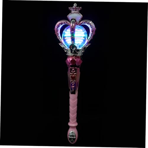 Mikikit Feenstab Leuchtstab LED Stab Leuchtstab Drehstab Drehstab Licht Leuchtstab Prinzessinnenstab Prinzessinnenstab Leuchtstab Kunststoff von Mikikit