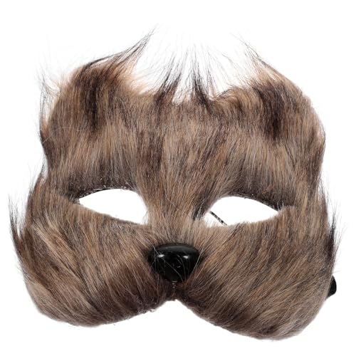 Mikikit Fuchs Maske für Halloween Cosplay Realistische Tiermaske mit Gummiband Halbgesichtsdesign für Maskenbälle Kostümpartys Kreative Verkleidung für Frauen Männer von Mikikit