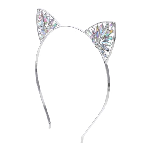 Mikikit Glitzernder Katzenohren Haarreif aus Legierung mit Funkelnden Strasssteinen Leichtes und Bequemes Stirnband für Damen Geeignet für Cosplay Party und Alltag Langlebige Mikikit Glitzernder Katzenohren Haarreif aus Legierung mit Funkelnden Strasssteinen Leichtes und Bequemes Stirnband für Damen Geeignet für Cosplay Party und Alltag Langlebige von Mikikit
