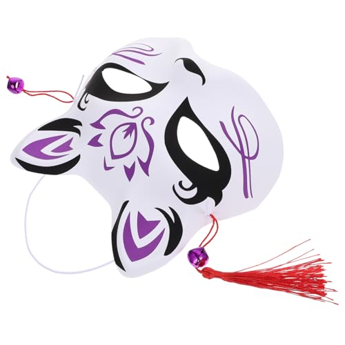 Mikikit Halbgesichtsmaske für Erwachsene im Japanischen Fuchs Maske für Halloween Cosplay Leicht Komfortabel für Kostümpartys Kreative Verkleidungen Mikikit Halbgesichtsmaske für Erwachsene im Japanischen Fuchs Maske für Halloween Cosplay Leicht Komfortabel für Kostümpartys Kreative Verkleidungen von Mikikit