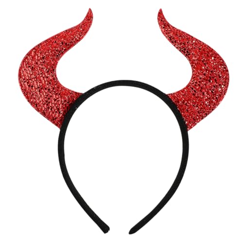 Mikikit Halloween Dämonen Horn Stirnband Dekoratives Kopfschmuck für Kostümpartys Strapazierfähigem für Erwachsene für Halloween Events Cosplay Mikikit Halloween Dämonen Horn Stirnband Dekoratives Kopfschmuck für Kostümpartys Strapazierfähigem für Erwachsene für Halloween Events Cosplay von Mikikit