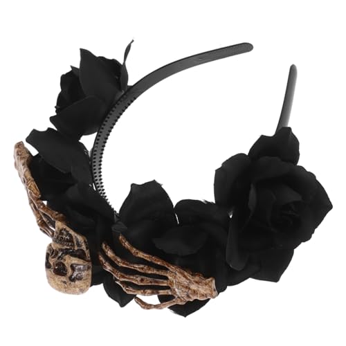 Mikikit Halloween Haarband Skelettkopf Exzentrisches Kostümzubehör für Partys und Cosplay Fotorequisiten für Halloween Feiern Mikikit Halloween Haarband Skelettkopf Exzentrisches Kostümzubehör für Partys und Cosplay Fotorequisiten für Halloween Feiern von Mikikit