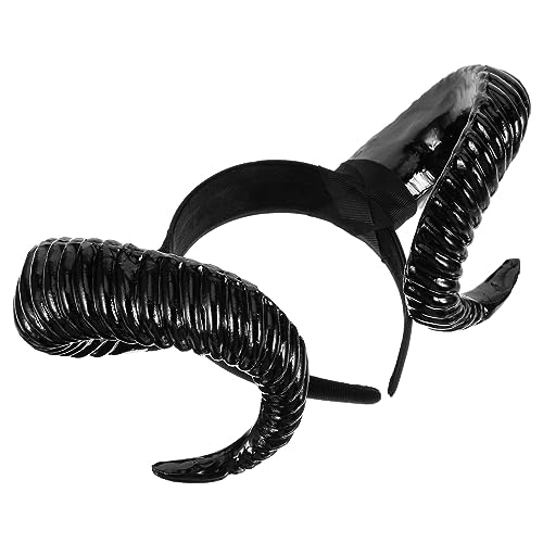 Mikikit Halloween Haarreif Schafshorn Kopfschmuck Komfortabel Hautfreundlich für Halloween Party Cosplay Geburtstag Foto Requisiten Mikikit Halloween Haarreif Schafshorn Kopfschmuck Komfortabel Hautfreundlich für Halloween Party Cosplay Geburtstag Foto Requisiten von Mikikit
