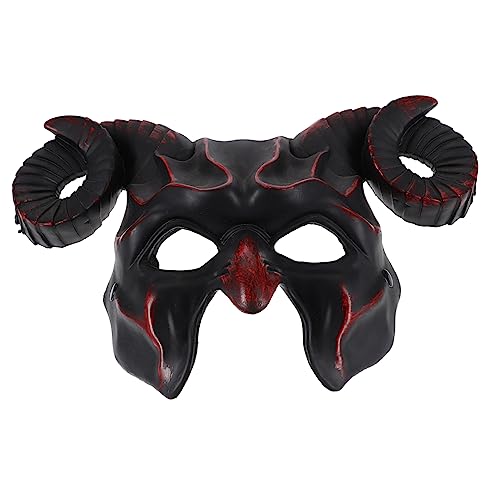 Mikikit Halloween Maske mit Ochsenhörnern Dekorative Scary Maske für Kostümpartys und Karneval für Cosplay und Maskerade aus Robustem Dunkles Mikikit Halloween Maske mit Ochsenhörnern Dekorative Scary Maske für Kostümpartys und Karneval für Cosplay und Maskerade aus Robustem Dunkles von Mikikit