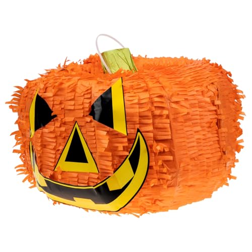 Mikikit Halloween Piñata Kürbis Design Faltbare Kinderparty Deko für Halloween Feiern zum Befüllen mit Süßigkeiten und Spaß für Ganze Familie von Mikikit