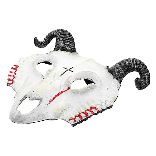 Mikikit Halloween Ziegenmaske Cosplay Kostüm Kreative PU Ziegenkopfmaske für Partys Dekoration Leicht und Atmungsaktiv für Halloween Feste Mikikit Halloween Ziegenmaske Cosplay Kostüm Kreative PU Ziegenkopfmaske für Partys Dekoration Leicht und Atmungsaktiv für Halloween Feste von Mikikit