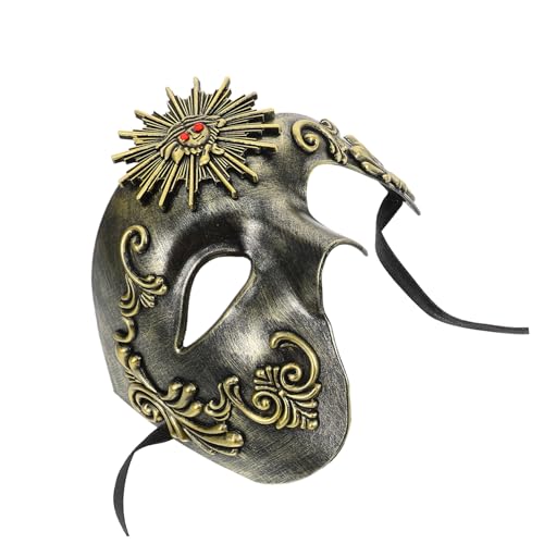 Mikikit Karnevalsmaske Halbmaske Halloween-männer Maskerademaske Herrenmasken-maskerade Venezianische Maske Frauen Männer Maskieren Maskerade Cosplay-maske Opernmaske Abs Golden Mikikit Karnevalsmaske Halbmaske Halloween-männer Maskerademaske Herrenmasken-maskerade Venezianische Maske Frauen Männer Maskieren Maskerade Cosplay-maske Opernmaske Abs Golden von Mikikit