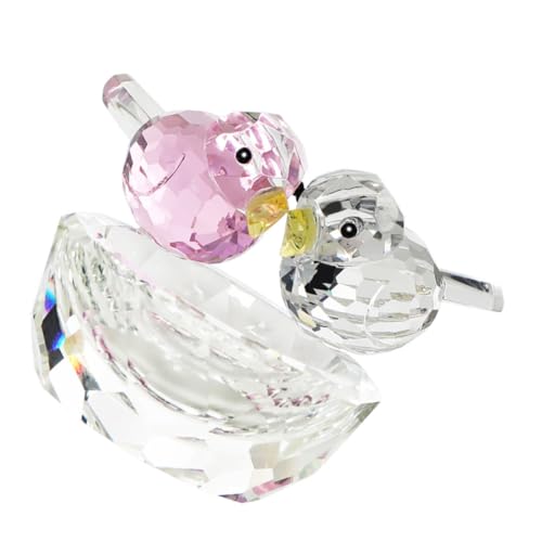 Mikikit Kristallvogel Nest Ornament Deko für Ostern Handgefertigte Vogelstatue Charmante Tischdekoration für Wohnzimmer und Schlafzimmer Symbolisiert Liebe Mikikit Kristallvogel Nest Ornament Deko für Ostern Handgefertigte Vogelstatue Charmante Tischdekoration für Wohnzimmer und Schlafzimmer Symbolisiert Liebe von Mikikit