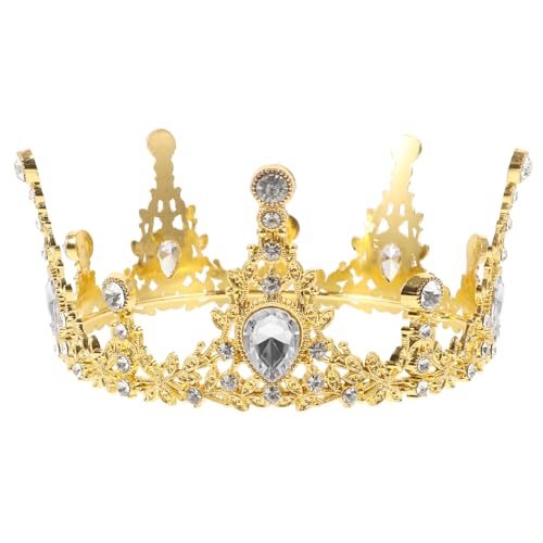 Mikikit Krone Cake Topper Geburtstagskuchen Dekoration Kleine Goldene Tortenaufsatz für Hochzeit Backdessert Verzierung Vielseitiger Kuchen Schmuck Partyzubehör von Mikikit