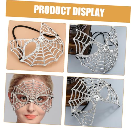 Mikikit Maskenzubehör Maske Strass-halbmaske Maskerade Partydekorationen Strassmaske Kostüm Maske Spinnennetzmaske Maskerade-maske Für Frauen Strass-gesichtsmaske Strasssteine Silber Mikikit Maskenzubehör Maske Strass-halbmaske Maskerade Partydekorationen Strassmaske Kostüm Maske Spinnennetzmaske Maskerade-maske Für Frauen Strass-gesichtsmaske Strasssteine Silber von Mikikit