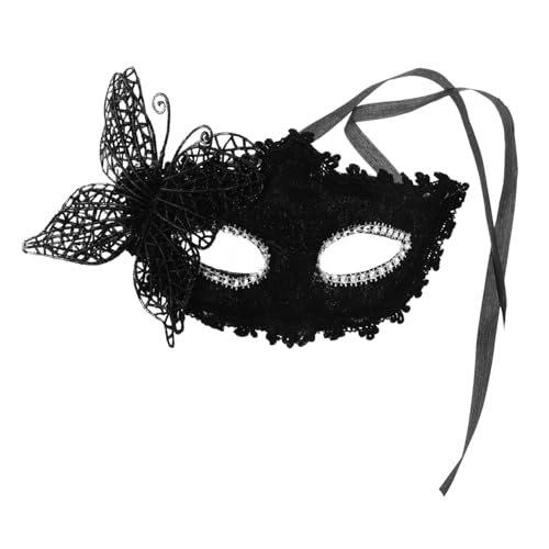 Mikikit Maskerade Halbmaske mit Seitlichem Schmetterlingsdekor Cosplay Maske für Karneval Halloween Partys Sicherer Sitz für Kopfgrößen Leicht Mikikit Maskerade Halbmaske mit Seitlichem Schmetterlingsdekor Cosplay Maske für Karneval Halloween Partys Sicherer Sitz für Kopfgrößen Leicht von Mikikit